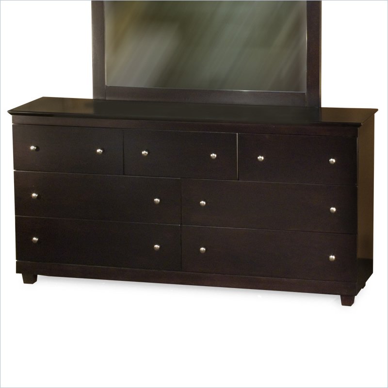 Miami 7-Drawer Double Dresser, Espresso